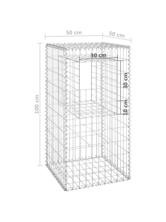 Gabionový sloupek 50 x 50 x 100 cm železo