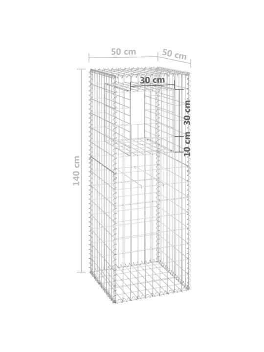 Gabionový sloupek 50 x 50 x 140 cm železo