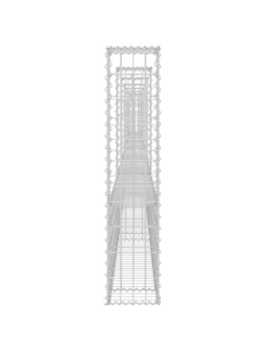 Gabionový koš ve tvaru U s 8 sloupky železo 860 x 20 x 100 cm