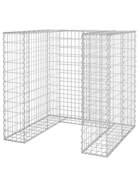Gabionová zástěna pro popelnici pozinkovaná ocel 110x100x110 cm