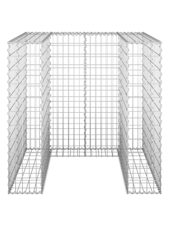 Gabionová zástěna pro popelnici pozinkovaná ocel 110x100x110 cm