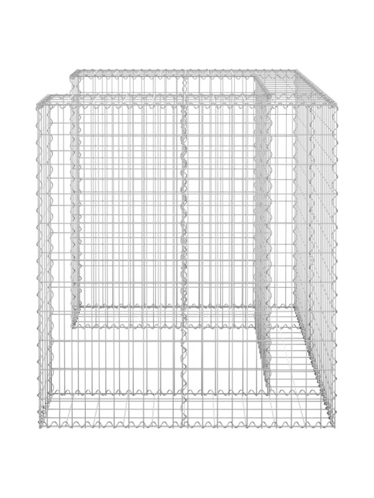 Gabionová zástěna pro popelnici pozinkovaná ocel 110x100x110 cm