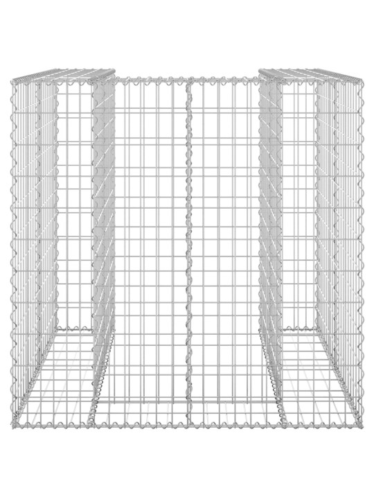 Gabionová zástěna pro popelnici pozinkovaná ocel 110x100x110 cm