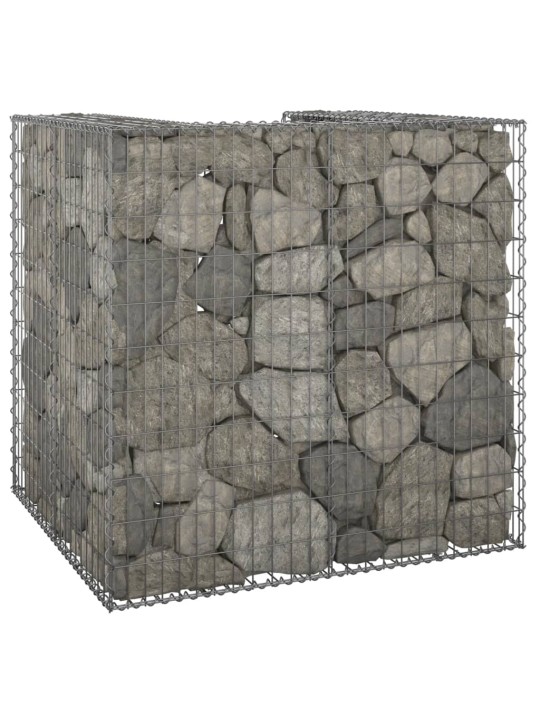 Gabionová zástěna pro popelnici pozinkovaná ocel 110x100x110 cm