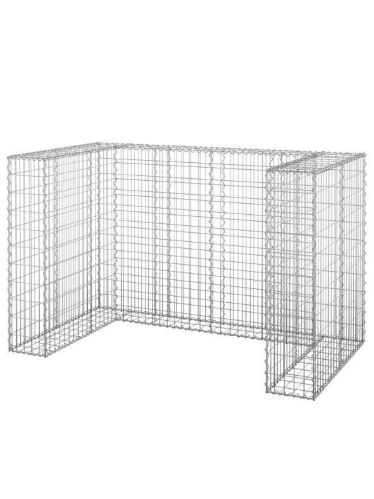 Gabionová zástěna pro popelnice pozinkovaná ocel 180x100x110 cm