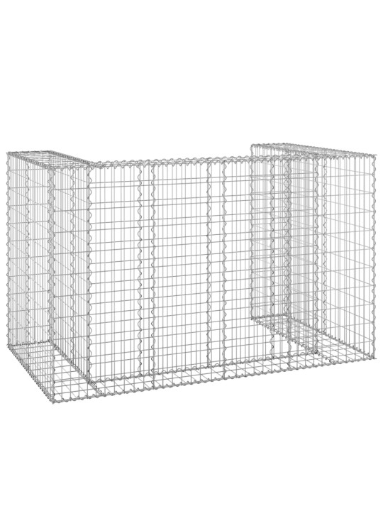Gabionová zástěna pro popelnice pozinkovaná ocel 180x100x110 cm