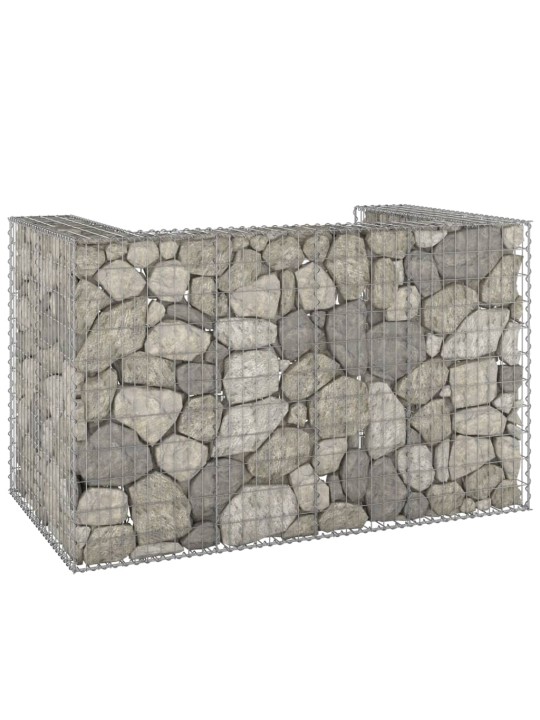 Gabionová zástěna pro popelnice pozinkovaná ocel 180x100x110 cm