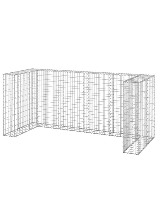 Gabionová zástěna pro popelnice pozinkovaná ocel 254x100x110 cm