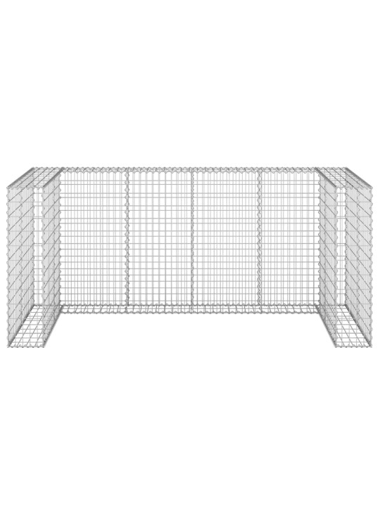 Gabionová zástěna pro popelnice pozinkovaná ocel 254x100x110 cm