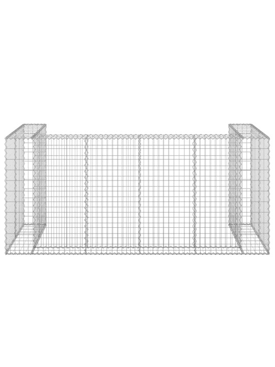 Gabionová zástěna pro popelnice pozinkovaná ocel 254x100x110 cm