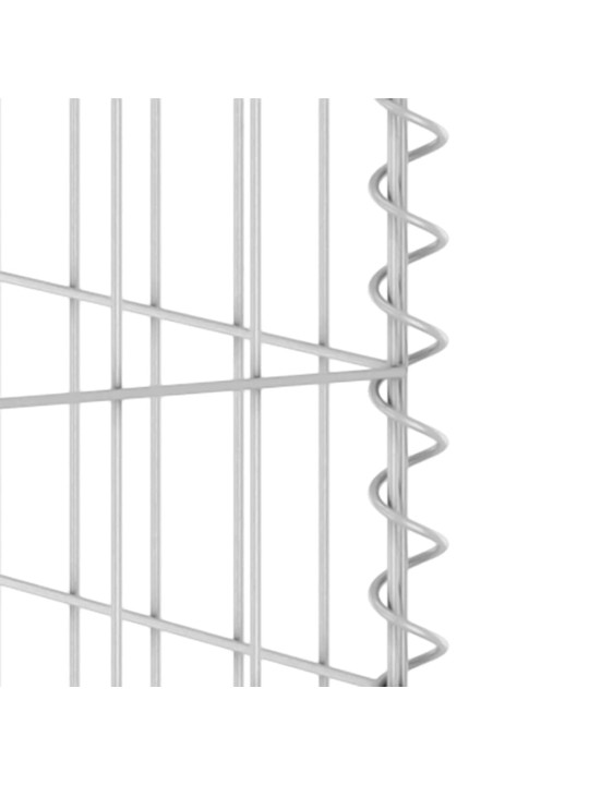 Gabionová zástěna pro popelnice pozinkovaná ocel 254x100x110 cm