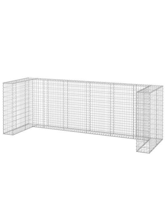 Gabionová zástěna pro popelnice pozinkovaná ocel 325x100x110 cm