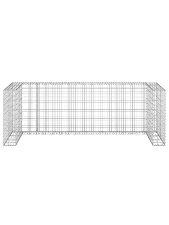 Gabionová zástěna pro popelnice pozinkovaná ocel 325x100x110 cm