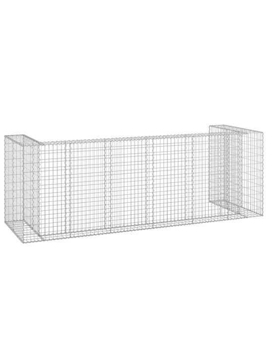 Gabionová zástěna pro popelnice pozinkovaná ocel 325x100x110 cm