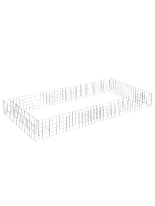 Gabionový vyvýšený záhon pozinkovaná ocel 200 x 100 x 20 cm