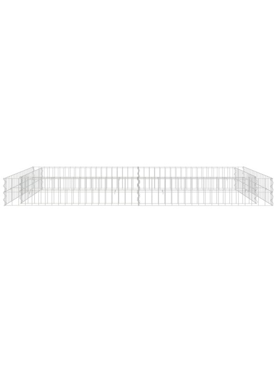 Gabionový vyvýšený záhon pozinkovaná ocel 200 x 100 x 20 cm