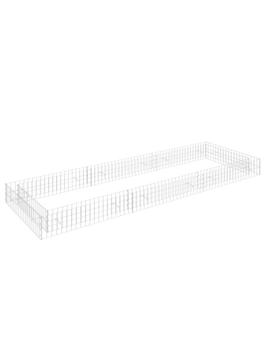 Gabionový vyvýšený záhon pozinkovaná ocel 300 x 100 x 20 cm