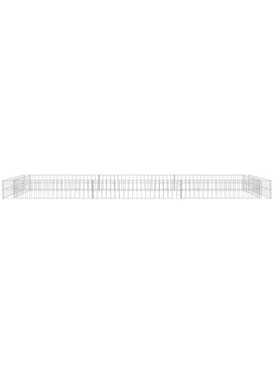 Gabionový vyvýšený záhon pozinkovaná ocel 300 x 100 x 20 cm