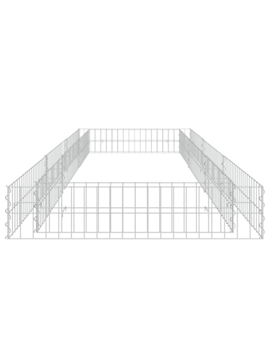 Gabionový vyvýšený záhon pozinkovaná ocel 300 x 100 x 20 cm