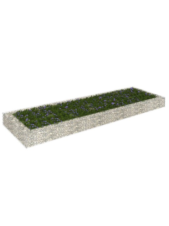 Gabionový vyvýšený záhon pozinkovaná ocel 300 x 100 x 20 cm