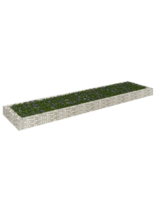Gabionový vyvýšený záhon pozinkovaná ocel 400 x 100 x 20 cm