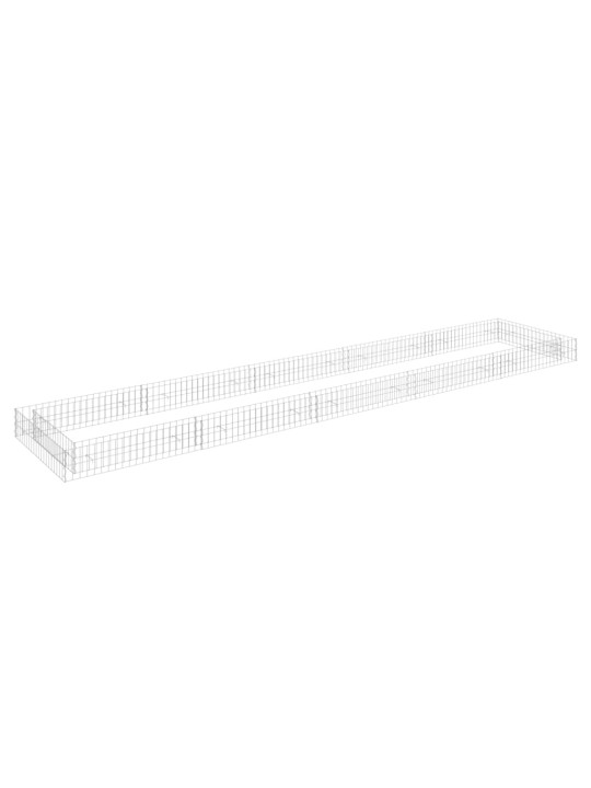 Gabionový vyvýšený záhon pozinkovaná ocel 500 x 100 x 20 cm