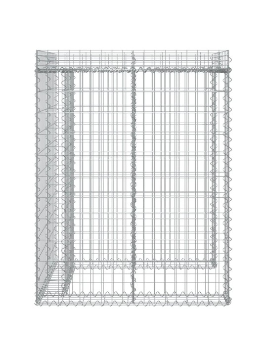 Gabionová stěna na popelnici 110x91x120 cm pozinkované železo