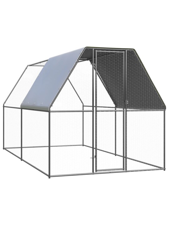 Venkovní klec pro kuřata 2 x 4 x 2 m pozinkovaná ocel