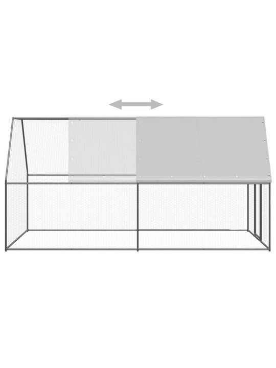 Venkovní klec pro kuřata 2 x 4 x 2 m pozinkovaná ocel