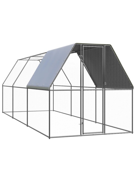 Venkovní klec pro kuřata 2 x 6 x 2 m pozinkovaná ocel