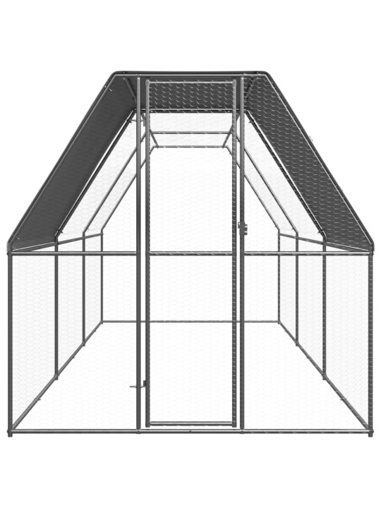Venkovní klec pro kuřata 2 x 6 x 2 m pozinkovaná ocel