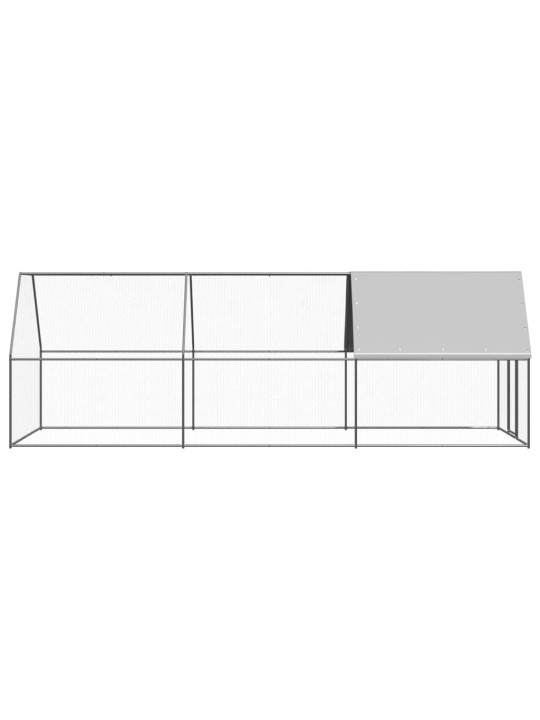Venkovní klec pro kuřata 2 x 6 x 2 m pozinkovaná ocel