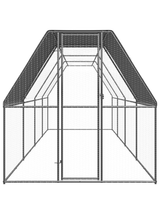 Venkovní klec pro kuřata 2 x 8 x 2 m pozinkovaná ocel
