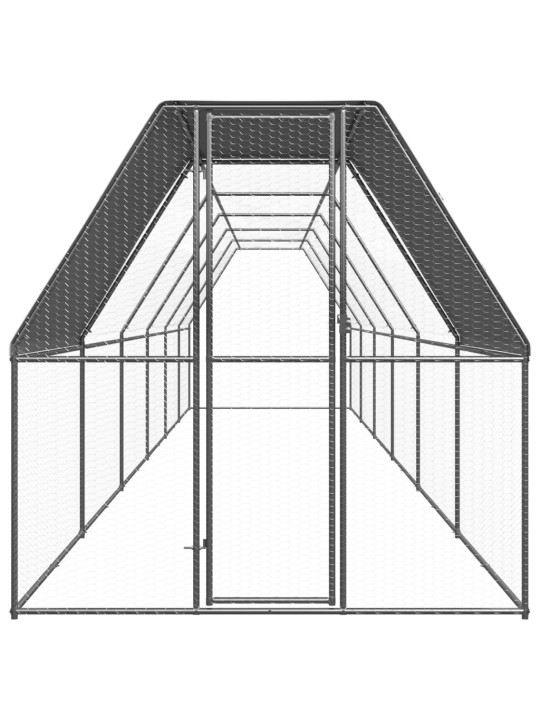 Venkovní klec pro kuřata 2 x 12 x 2 m pozinkovaná ocel
