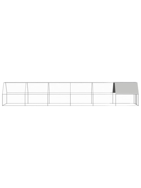 Venkovní klec pro kuřata 2 x 12 x 2 m pozinkovaná ocel