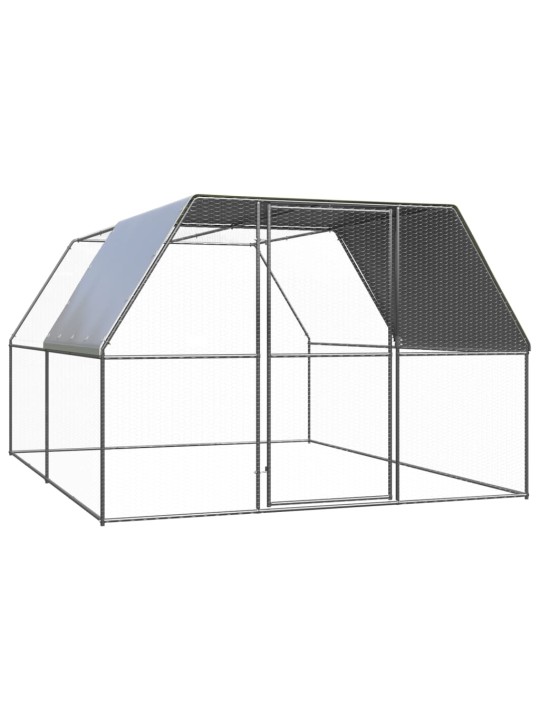 Venkovní klec pro kuřata 3 x 4 x 2 m pozinkovaná ocel