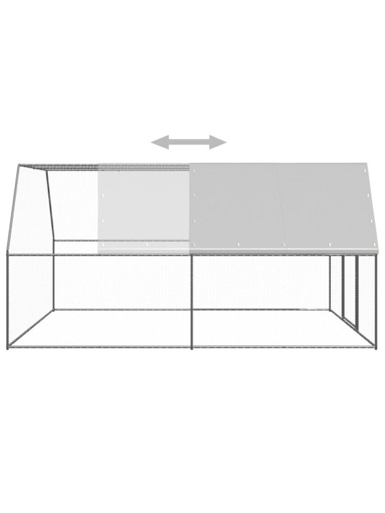 Venkovní klec pro kuřata 3 x 4 x 2 m pozinkovaná ocel