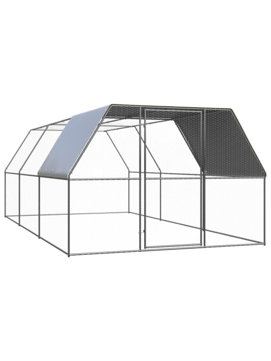 Venkovní klec pro kuřata 3 x 6 x 2 m pozinkovaná ocel