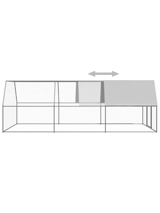 Venkovní klec pro kuřata 3 x 6 x 2 m pozinkovaná ocel
