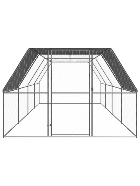 Venkovní klec pro kuřata 3 x 8 x 2 m pozinkovaná ocel