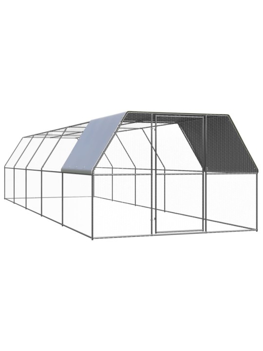Venkovní klec pro kuřata 3 x 10 x 2 m pozinkovaná ocel