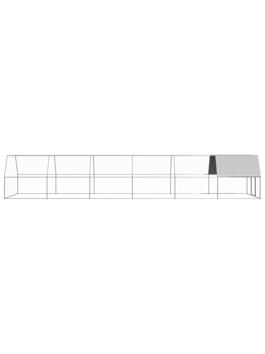 Venkovní klec pro kuřata 3 x 12 x 2 m pozinkovaná ocel