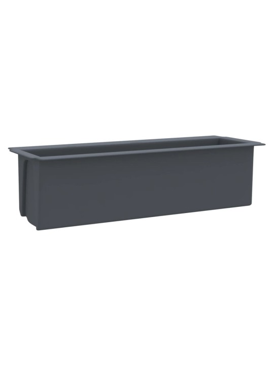 Květinové truhlíky na europalety 12 ks šedé 36x13,5x9,5 cm PP