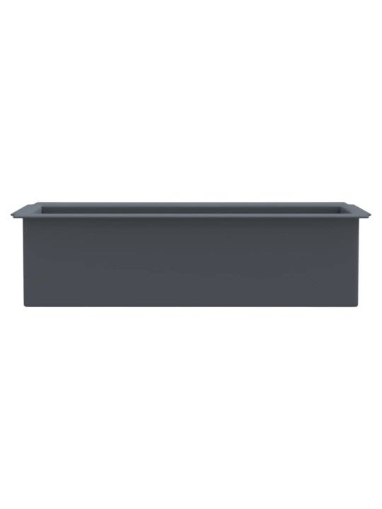 Květinové truhlíky na europalety 12 ks šedé 36x13,5x9,5 cm PP