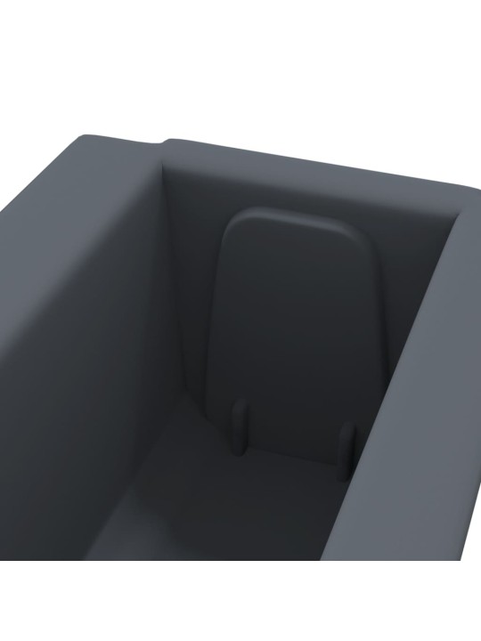 Květinové truhlíky na europalety 12 ks šedé 36x13,5x9,5 cm PP
