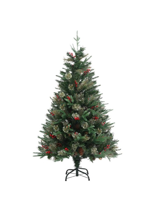 Vánoční stromek s šiškami zelený 120 cm PVC a PE