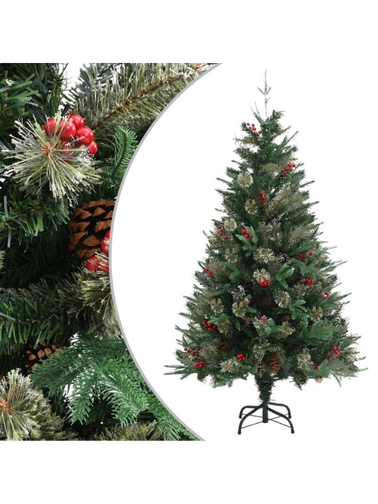 Vánoční stromek se šiškami zelený 150 cm PVC a PE