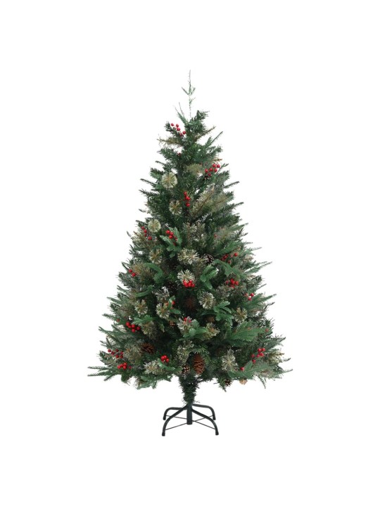 Vánoční stromek se šiškami zelený 150 cm PVC a PE