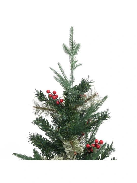 Vánoční stromek se šiškami zelený 150 cm PVC a PE