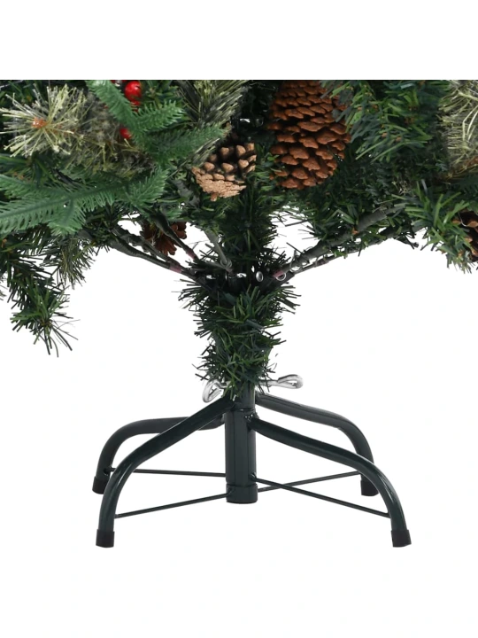 Vánoční stromek se šiškami zelený 150 cm PVC a PE